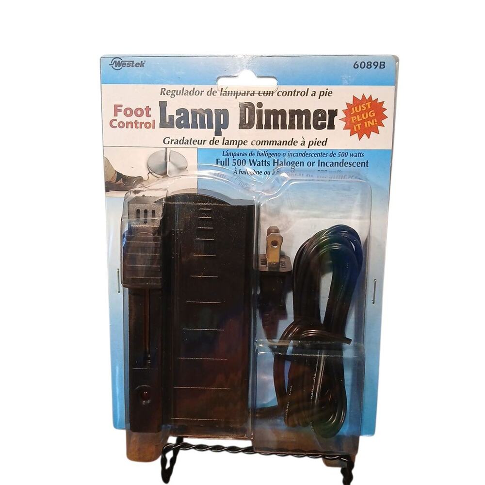 Vintage‎ Westek Foot Control Lamp Dimmer Black 6089B 500W Model#FD-10 NOS